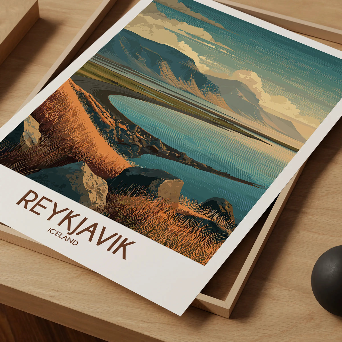 Reykjavik Retro Travel Illustration