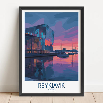 Reykjavik Retro Travel Illustration