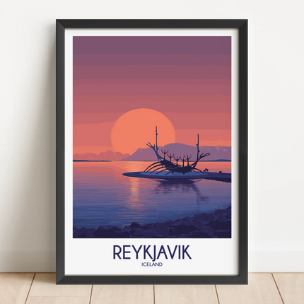 Reykjavik Scenic Landscape Art