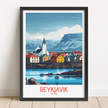 Reykjavik Scenic Landscape Art