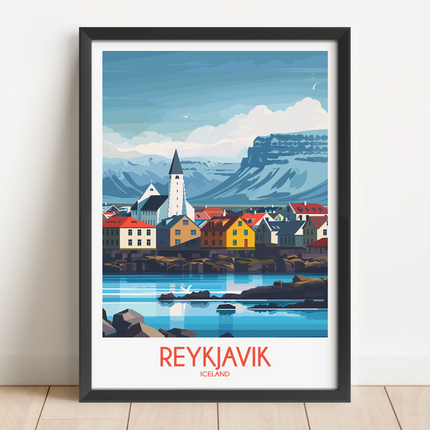 Reykjavik Scenic Landscape Art