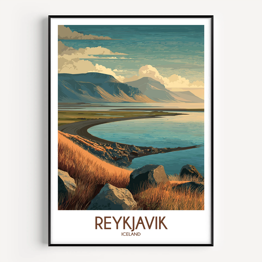 Reykjavik Scenic Landscape Art