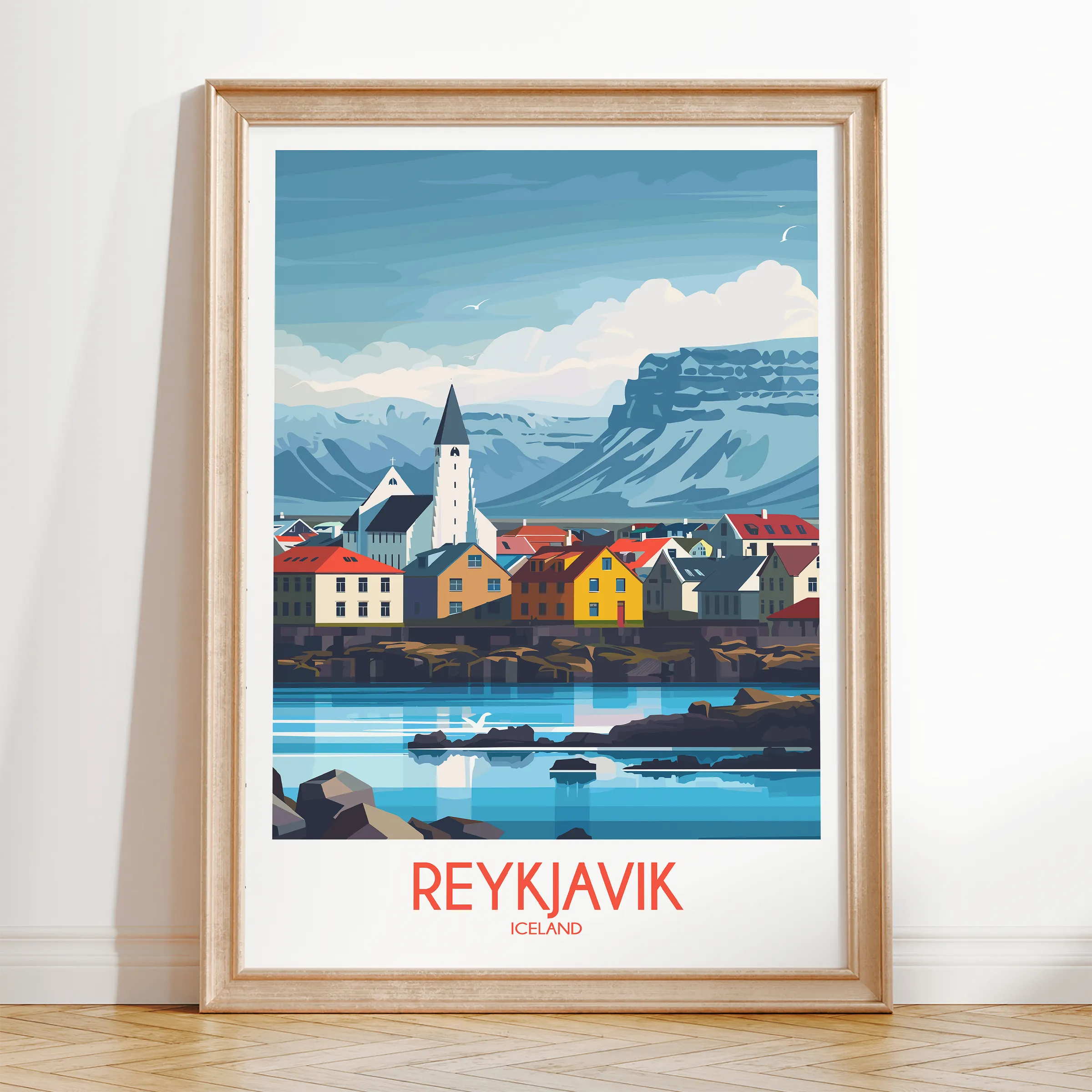 Reykjavik Souvenir Poster Print