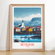 Reykjavik Souvenir Poster Print