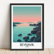 Reykjavik Souvenir Poster Print