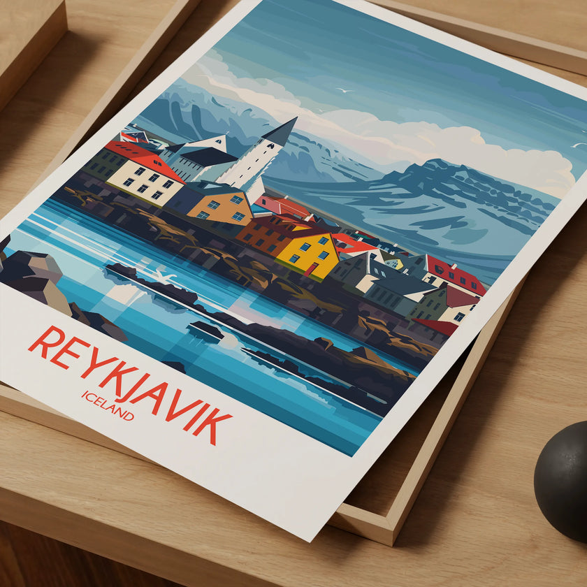 Reykjavik Vintage Style Print