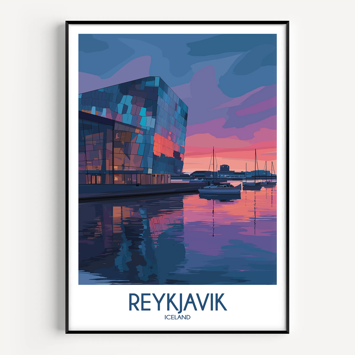 Reykjavik Vintage Style Print