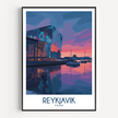 Reykjavik Vintage Style Print