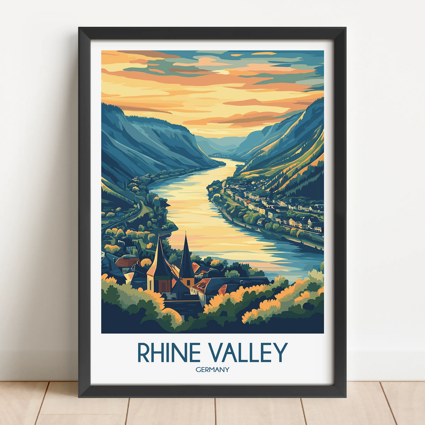 Rhine Valley Minimalist Wall Art