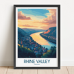 Rhine Valley Vintage Style Print
