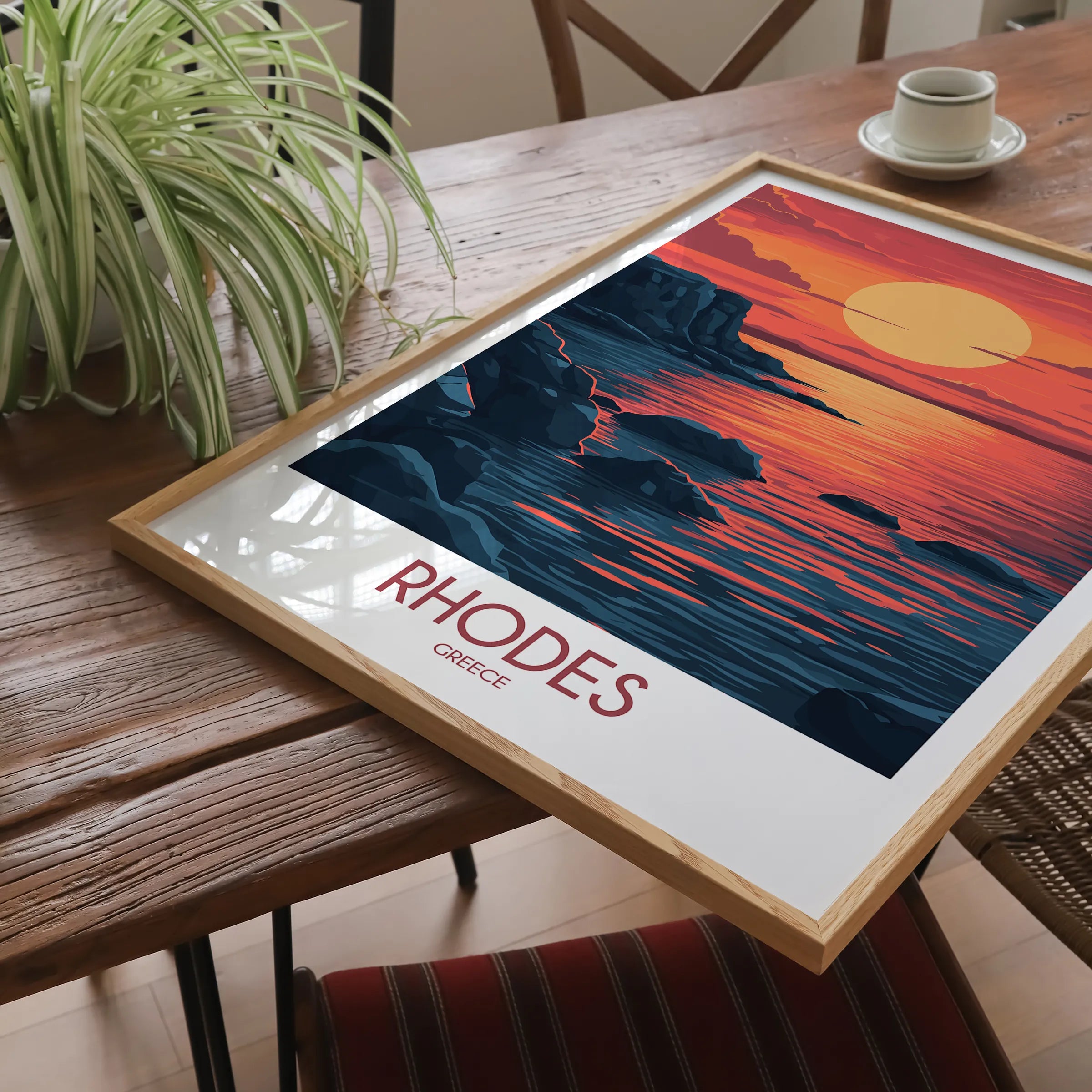 Rhodes Modern Travel Poster