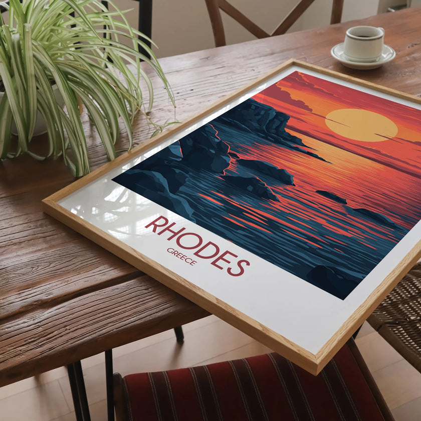 Rhodes Modern Travel Poster