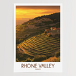 Rhone Valley Modern Travel Poster