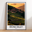 Rhone Valley Modern Travel Poster