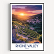 Rhone Valley Modern Travel Poster