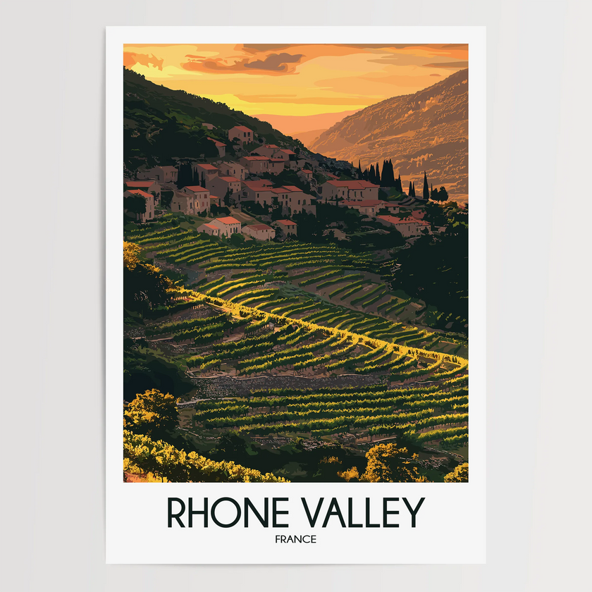 Rhone Valley Scenic Landscape Art
