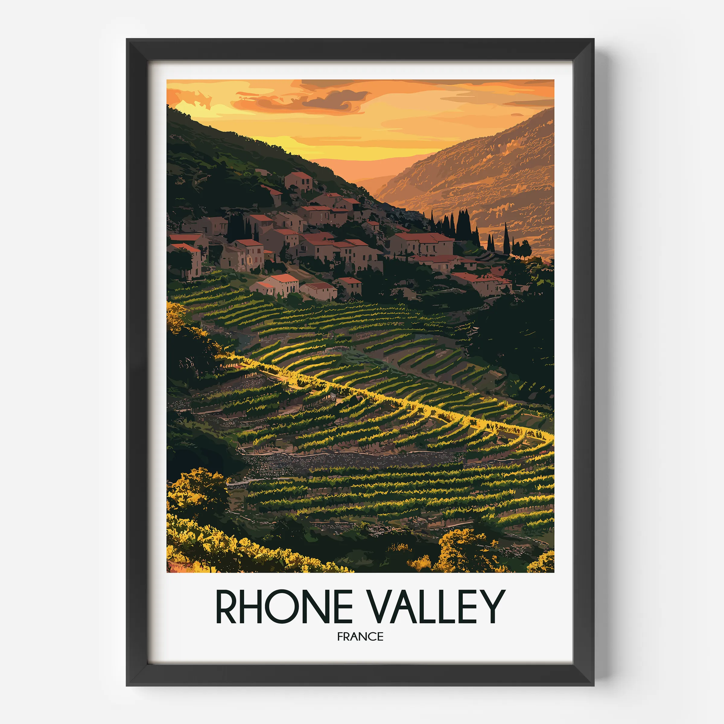 Rhone Valley Souvenir Poster Print