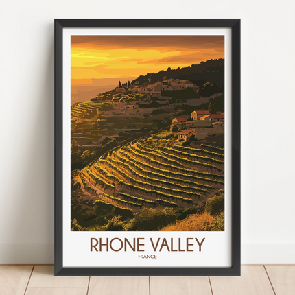 Rhone Valley Vintage Style Print