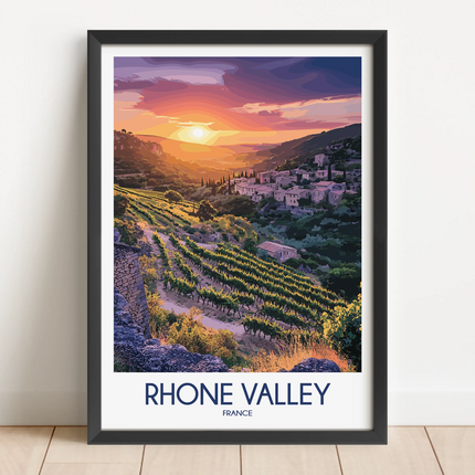 Rhone Valley Vintage Style Print