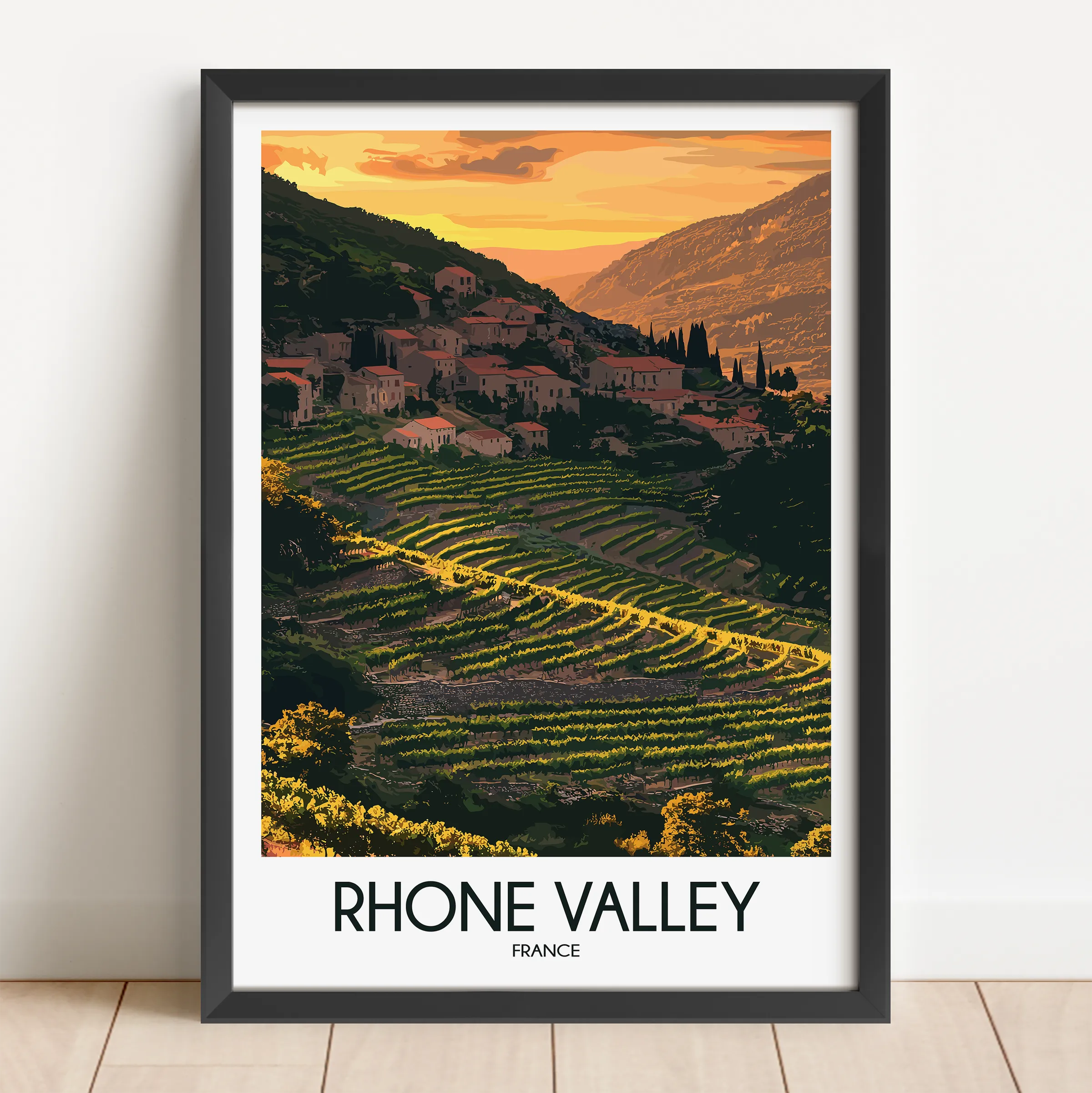 Rhone Valley Vintage Style Print