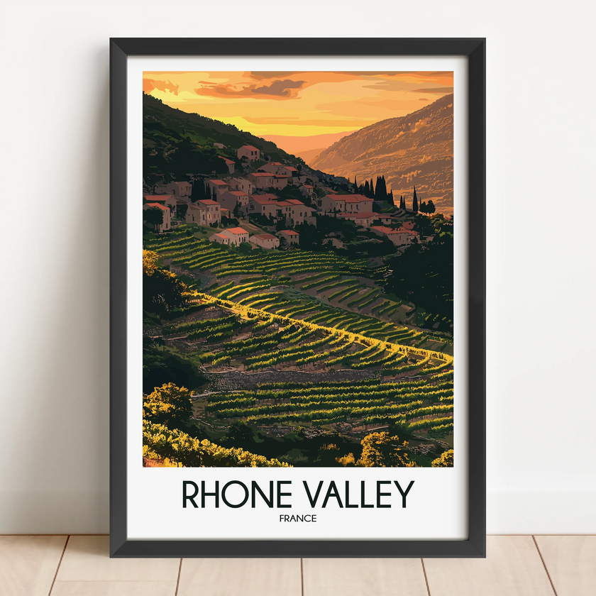 Rhone Valley Vintage Style Print