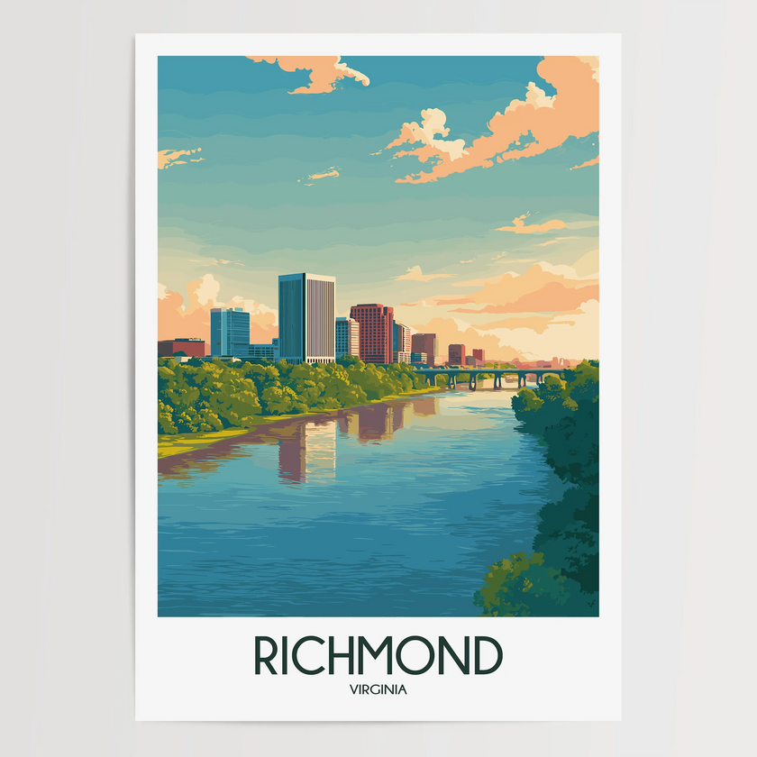 Richmond Retro Travel Illustration