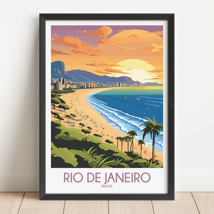 Rio De Janeiro Modern Travel Poster