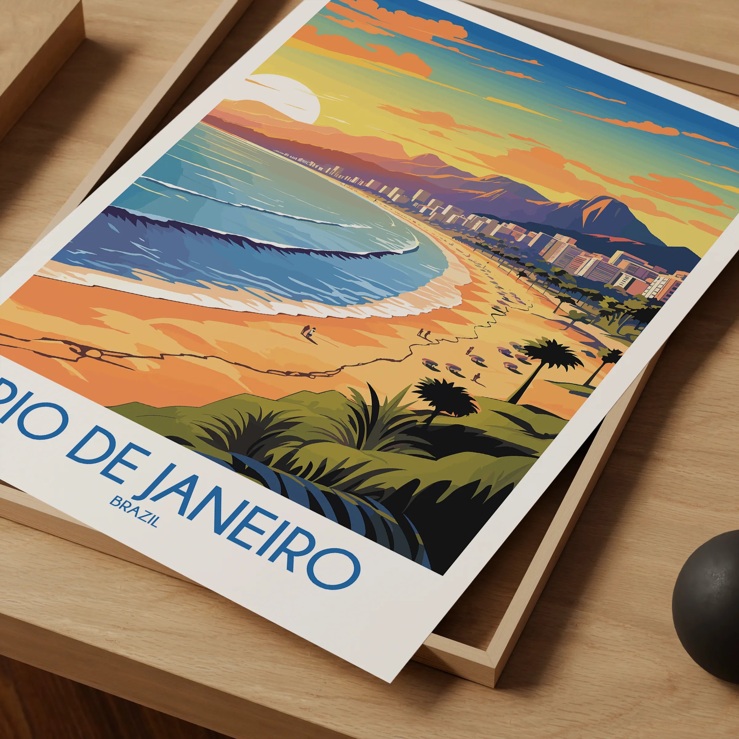 Rio De Janeiro Retro Travel Illustration