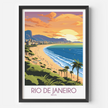 Rio De Janeiro Retro Travel Illustration