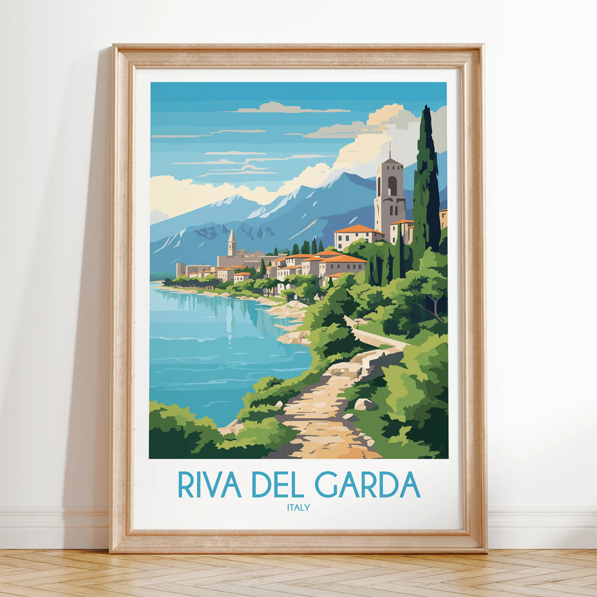 Riva Del Garda Modern Travel Poster