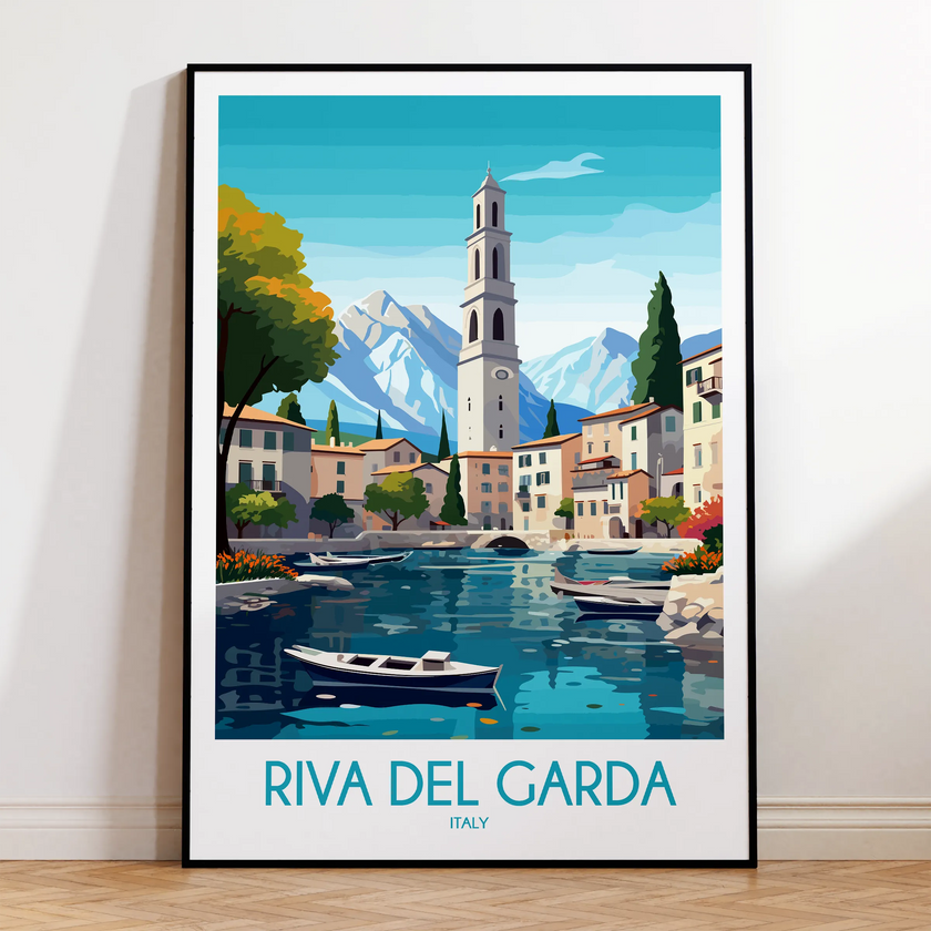 Riva Del Garda Modern Travel Poster