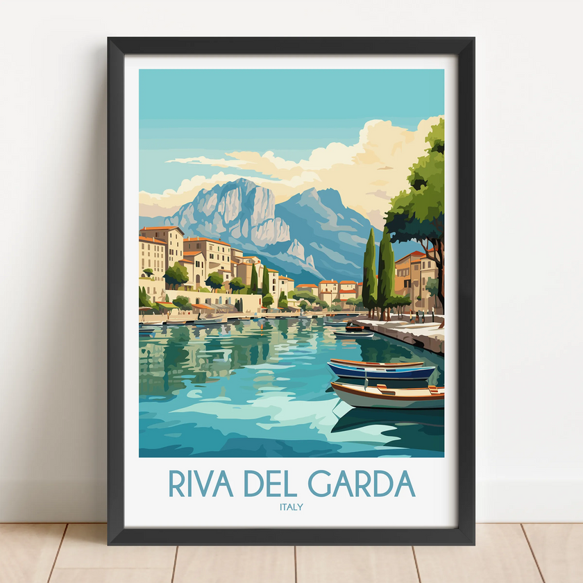 Riva Del Garda Scenic Landscape Art