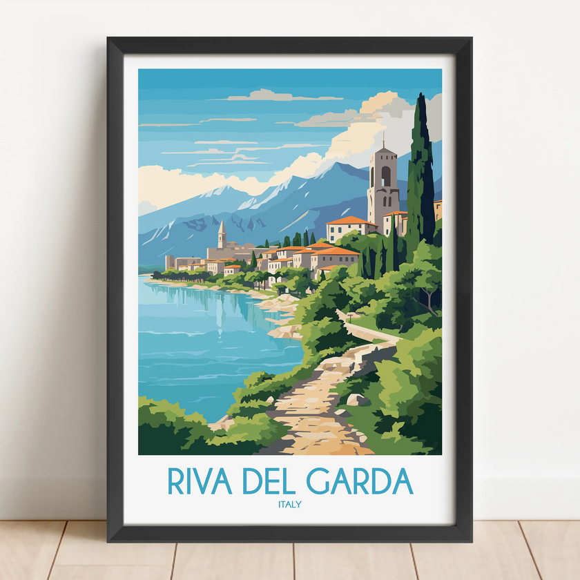 Riva Del Garda Vintage Style Print