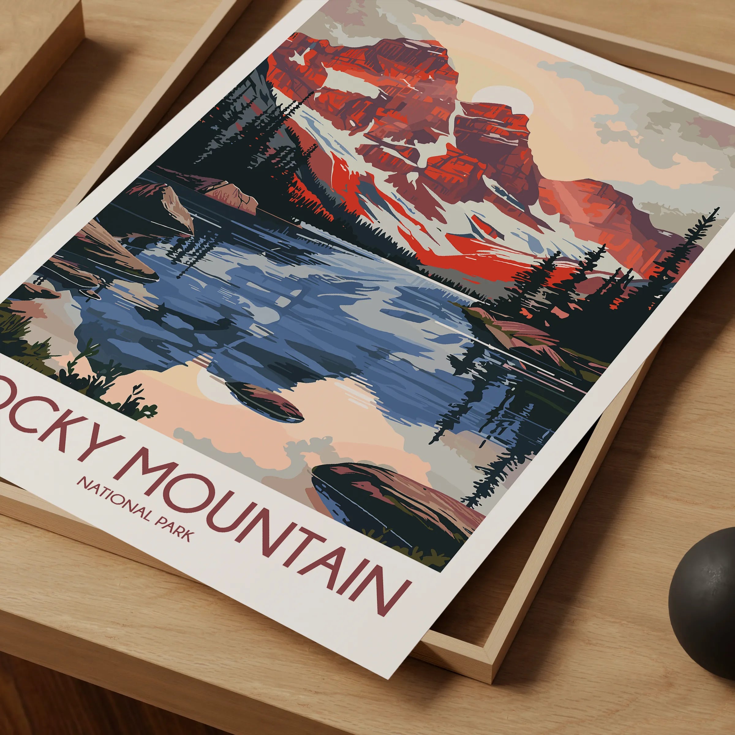 Rocky Mountain Modern Travel Poster