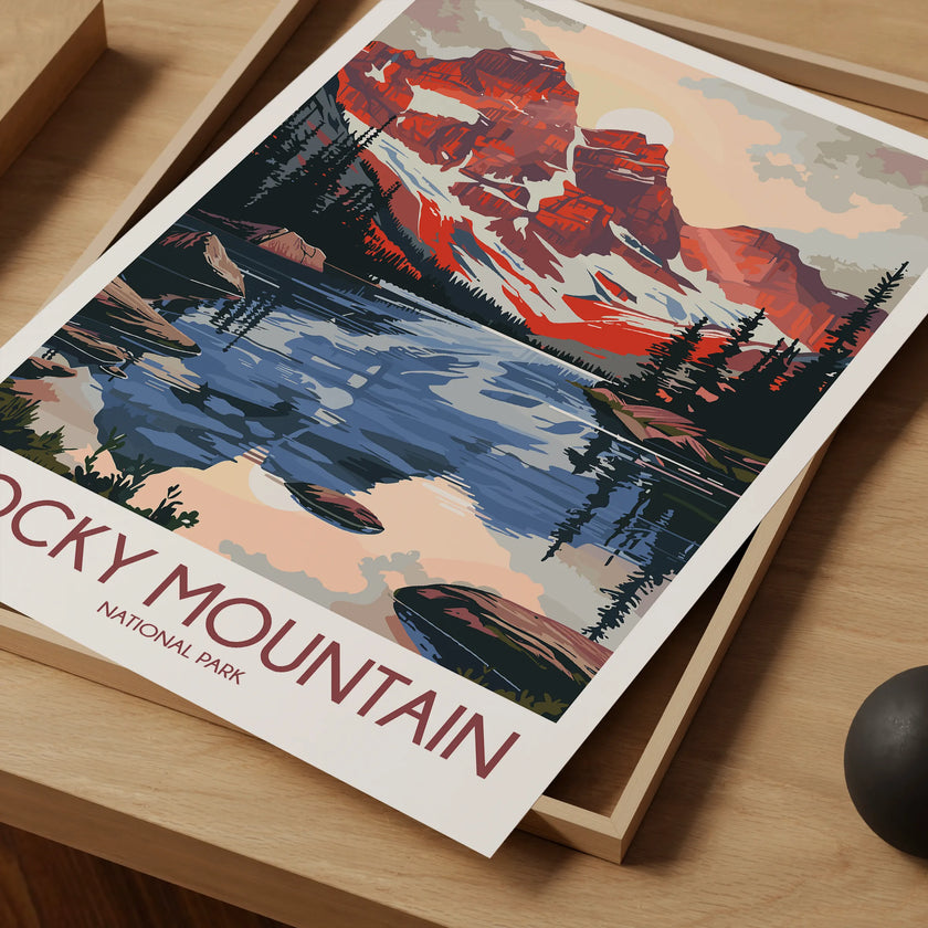 Rocky Mountain Modern Travel Poster