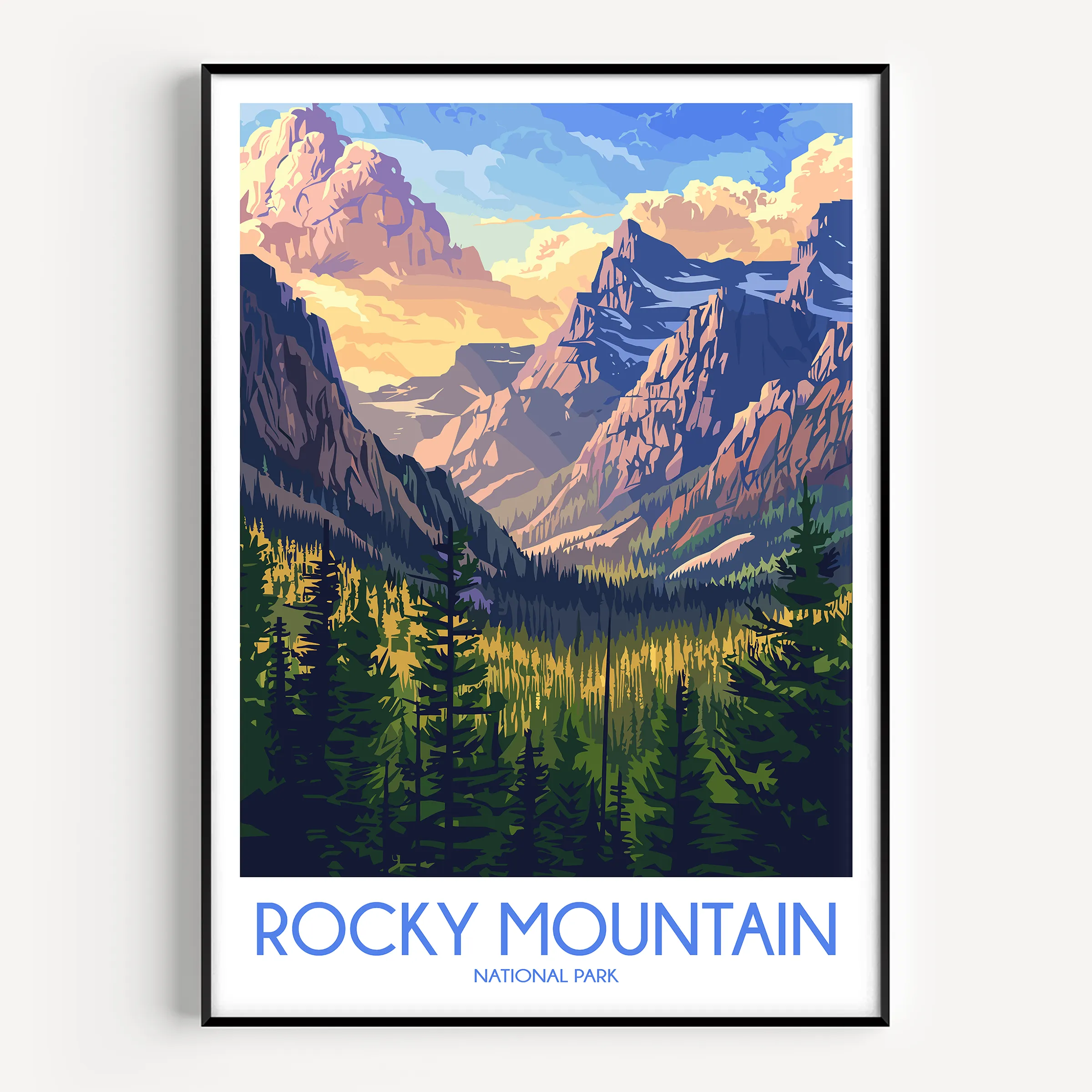 Rocky Mountain Modern Travel Poster