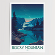Rocky Mountain National Park Minimalist Wall Art