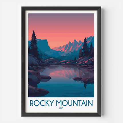 Rocky Mountain National Park Minimalist Wall Art