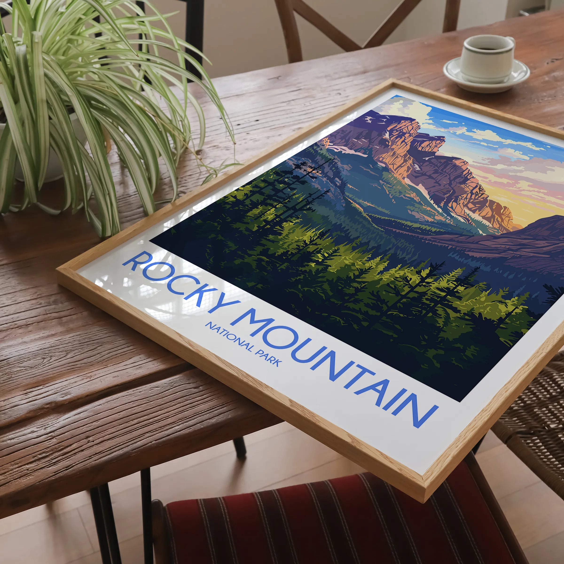 Rocky Mountain Scenic Landscape Art