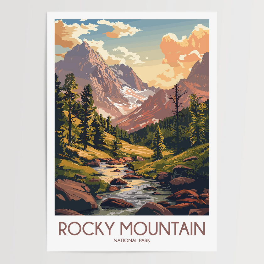 Rocky Mountain Souvenir Poster Print
