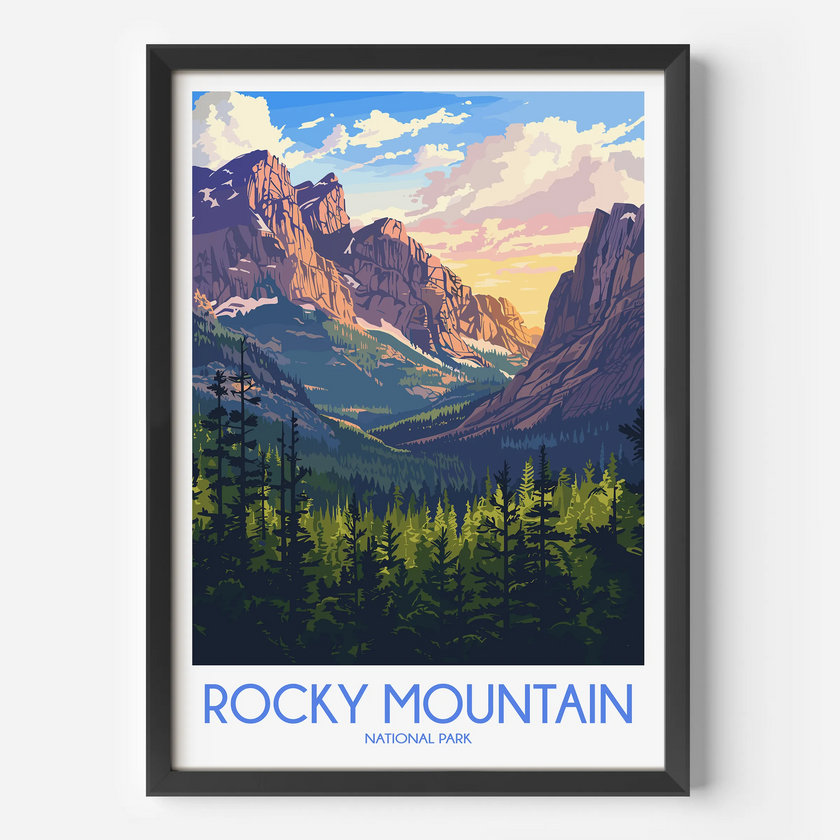 Rocky Mountain Souvenir Poster Print