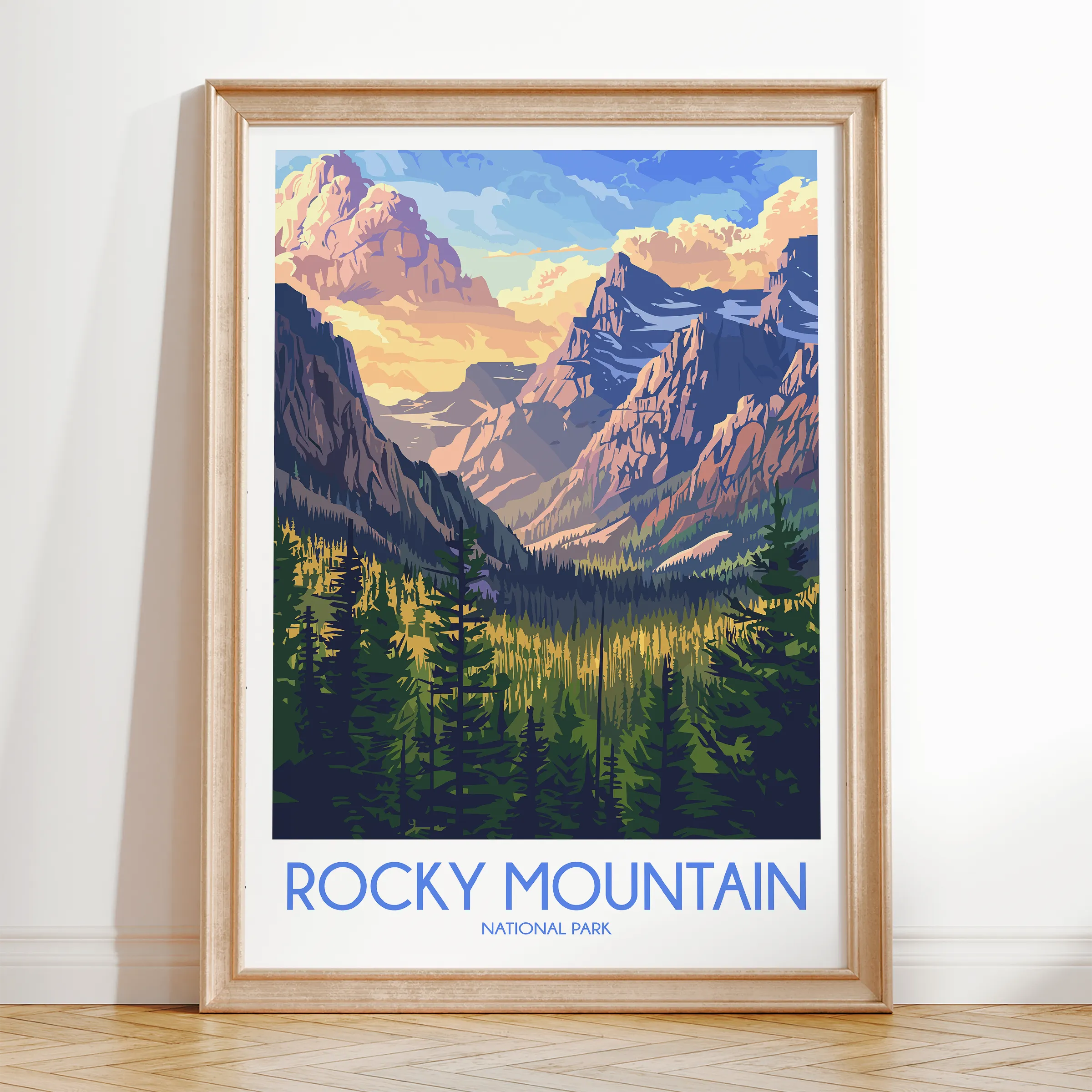 Rocky Mountain Vintage Style Print