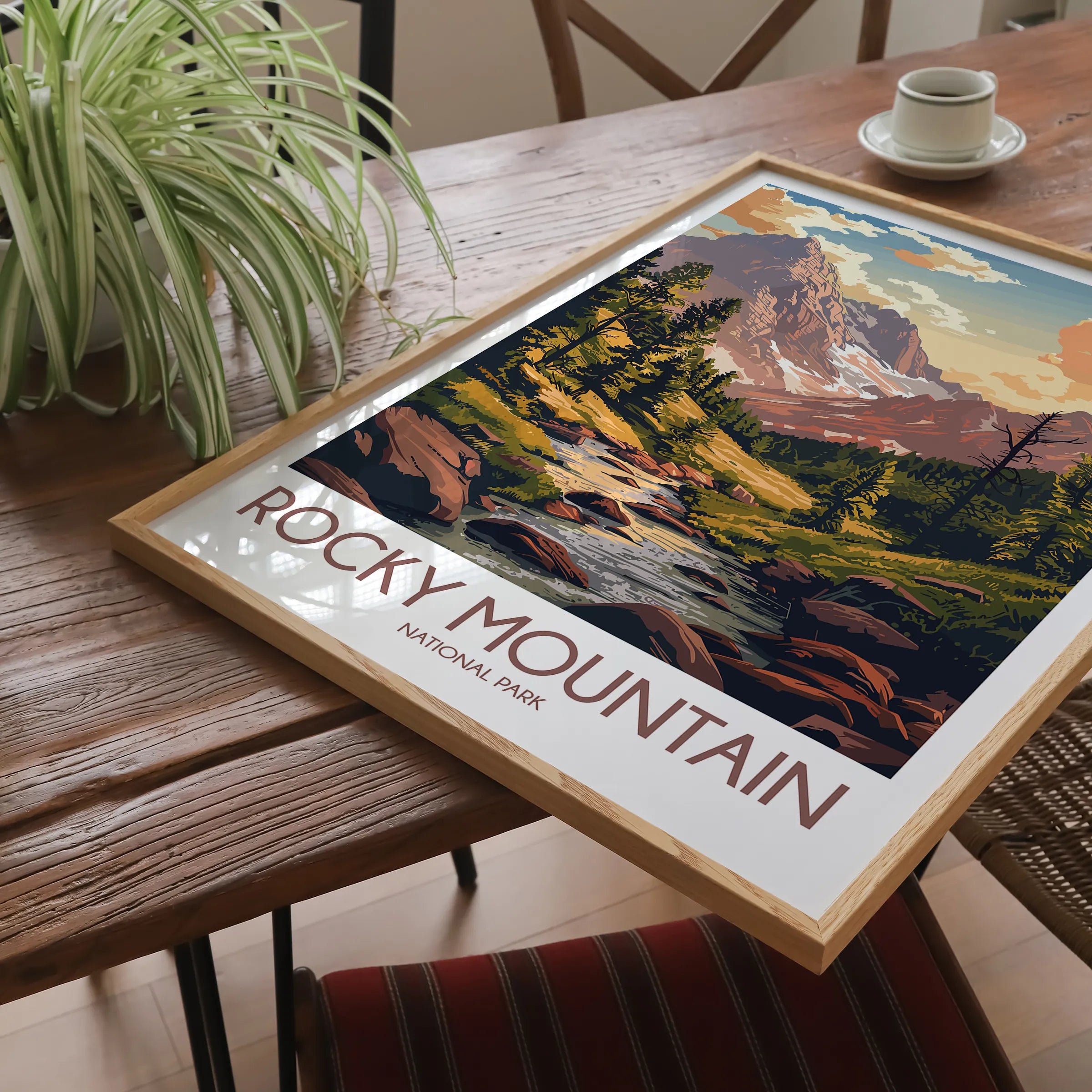 Rocky Mountain Vintage Style Print