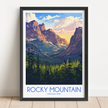 Rocky Mountain Vintage Style Print