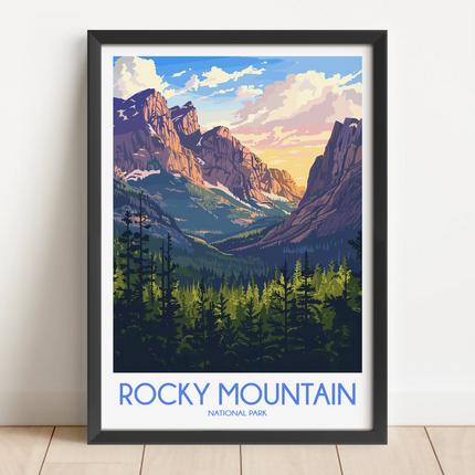 Rocky Mountain Vintage Style Print