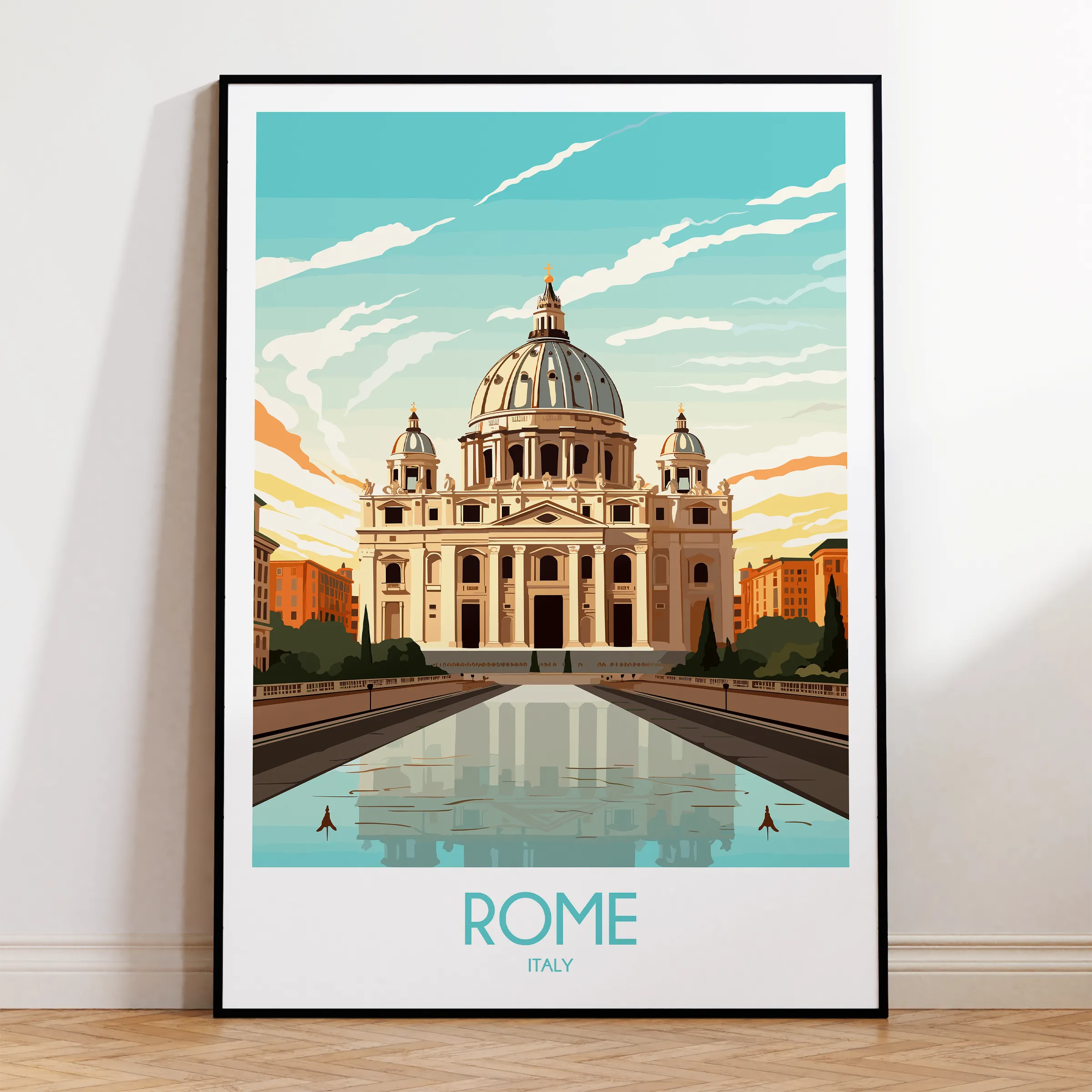Rome Modern Travel Poster