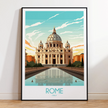 Rome Modern Travel Poster