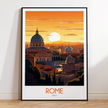 Rome Modern Travel Poster