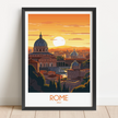 Rome Retro Travel Illustration