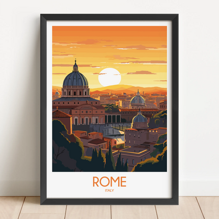Rome Retro Travel Illustration